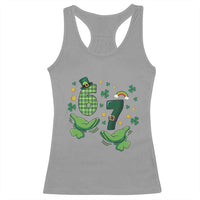 67 St Patricks Day Racerback Tank Top Funny Six Seven Hands Meme