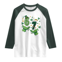 67 St Patricks Day Raglan Shirt Funny Six Seven Hands Meme