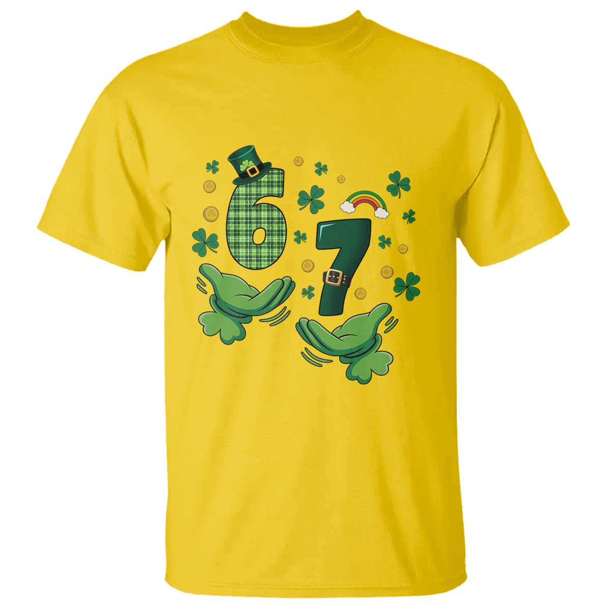 67 St Patricks Day T Shirt Funny Six Seven Hands Meme