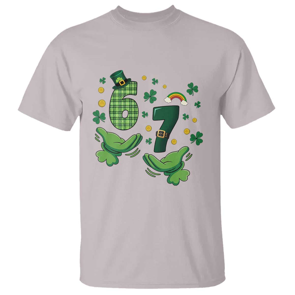 67 St Patricks Day T Shirt Funny Six Seven Hands Meme