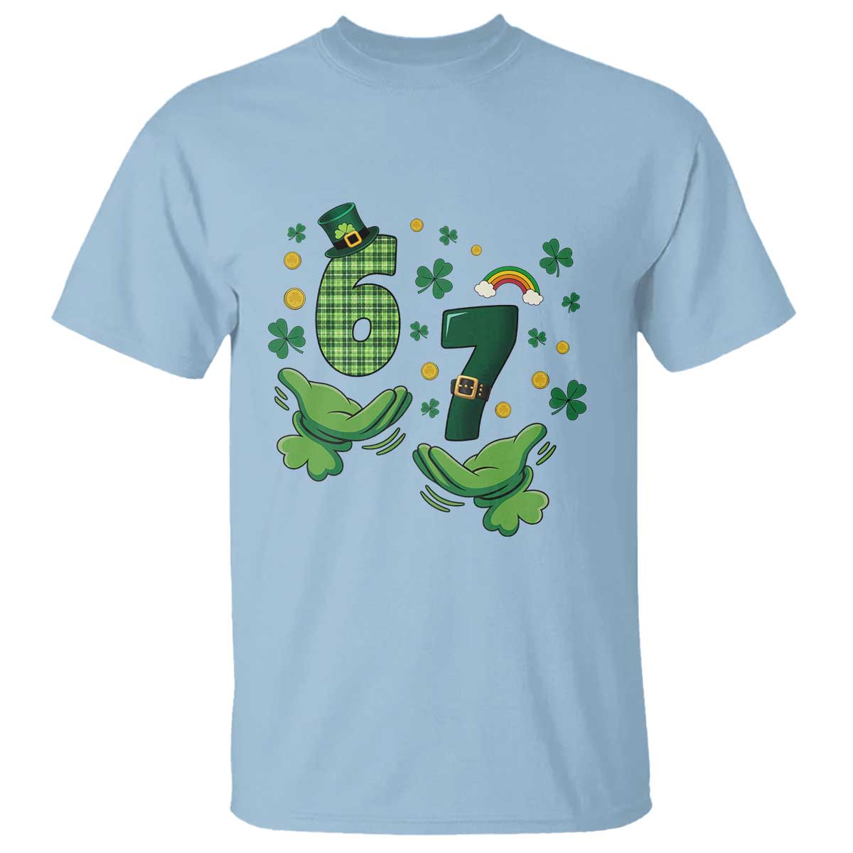 67 St Patricks Day T Shirt Funny Six Seven Hands Meme