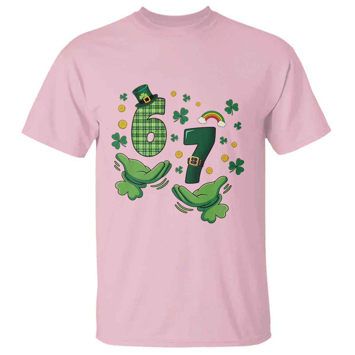 67 St Patricks Day T Shirt Funny Six Seven Hands Meme