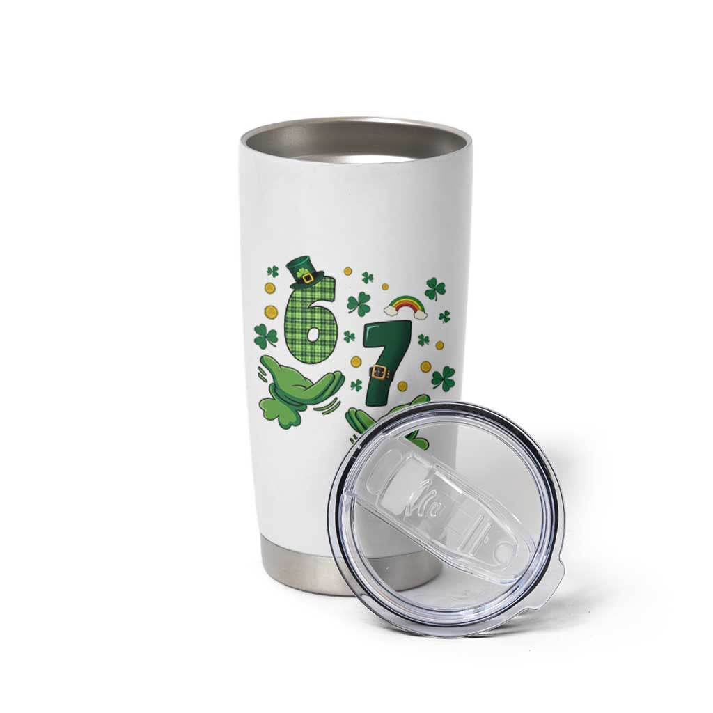 67 St Patricks Day Tumbler Cup Funny Six Seven Hands Meme