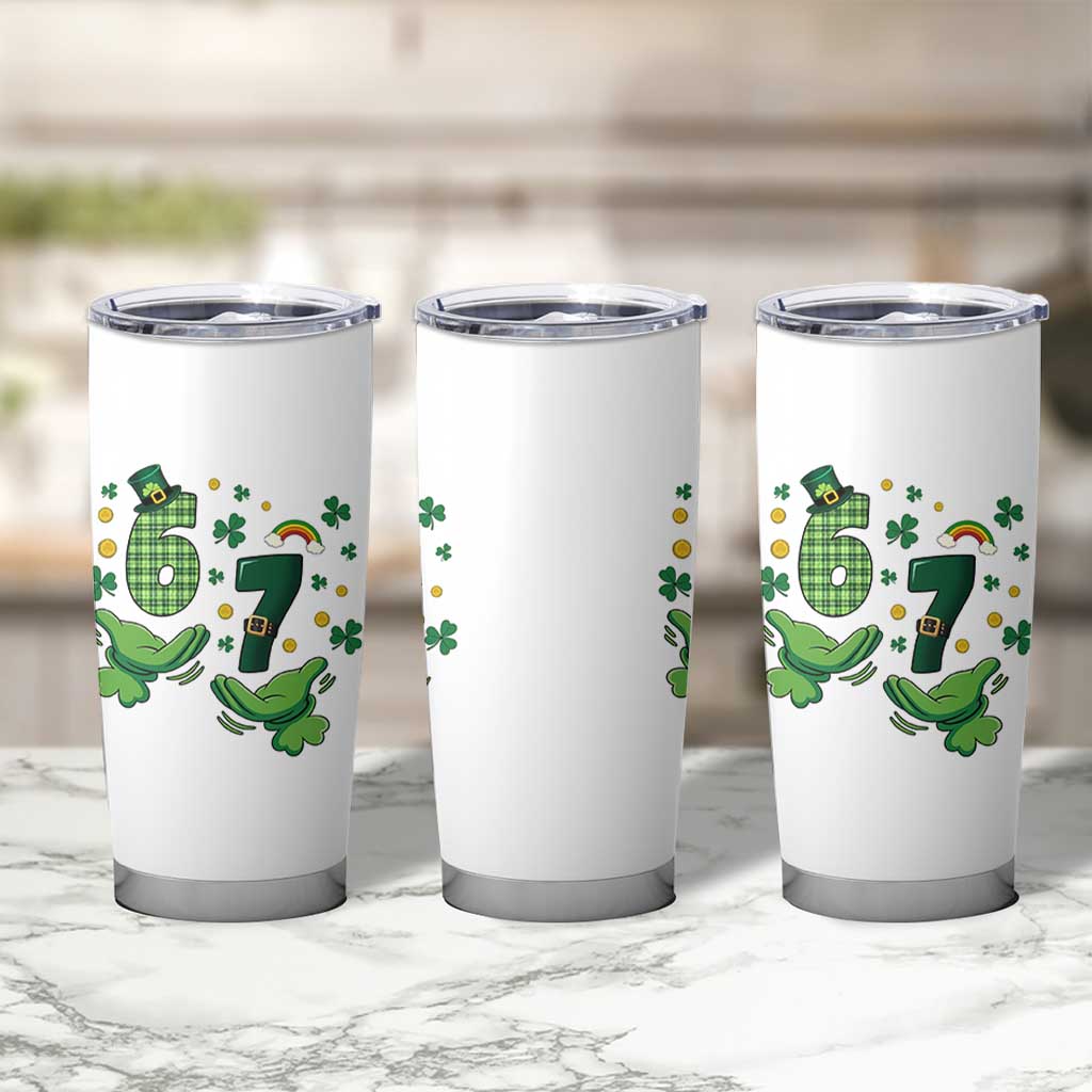 67 St Patricks Day Tumbler Cup Funny Six Seven Hands Meme
