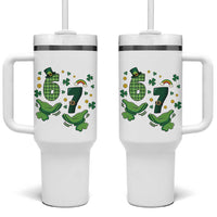 67 St Patricks Day Tumbler With Handle Funny Six Seven Hands Meme