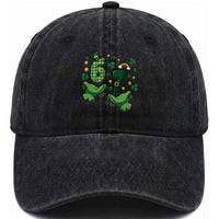 67 St Patricks Day Washed Cotton Baseball Cap Funny Six Seven Hands Meme