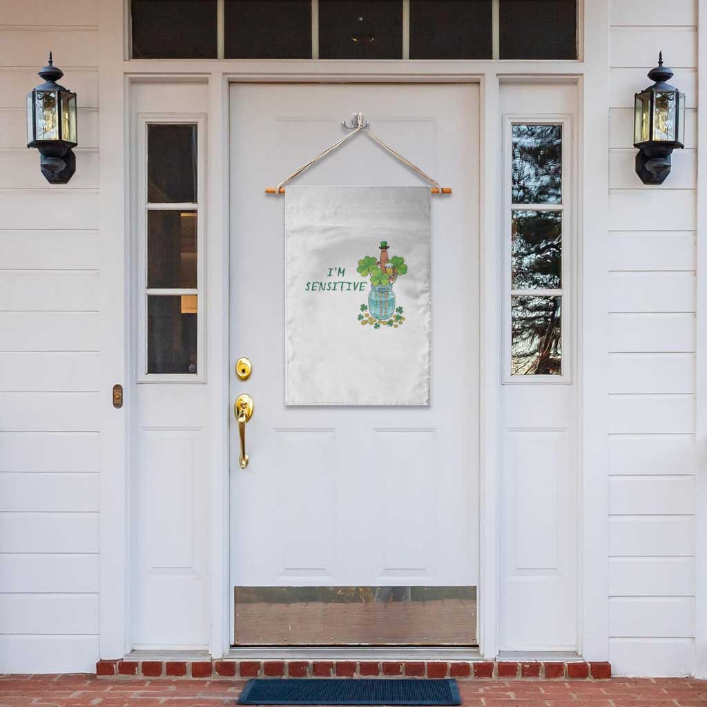Marcus The Worm St Patricks Day Garden Flag I'm Sensitive