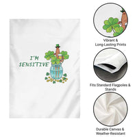Marcus The Worm St Patricks Day Garden Flag I'm Sensitive
