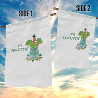 Marcus The Worm St Patricks Day Garden Flag I'm Sensitive