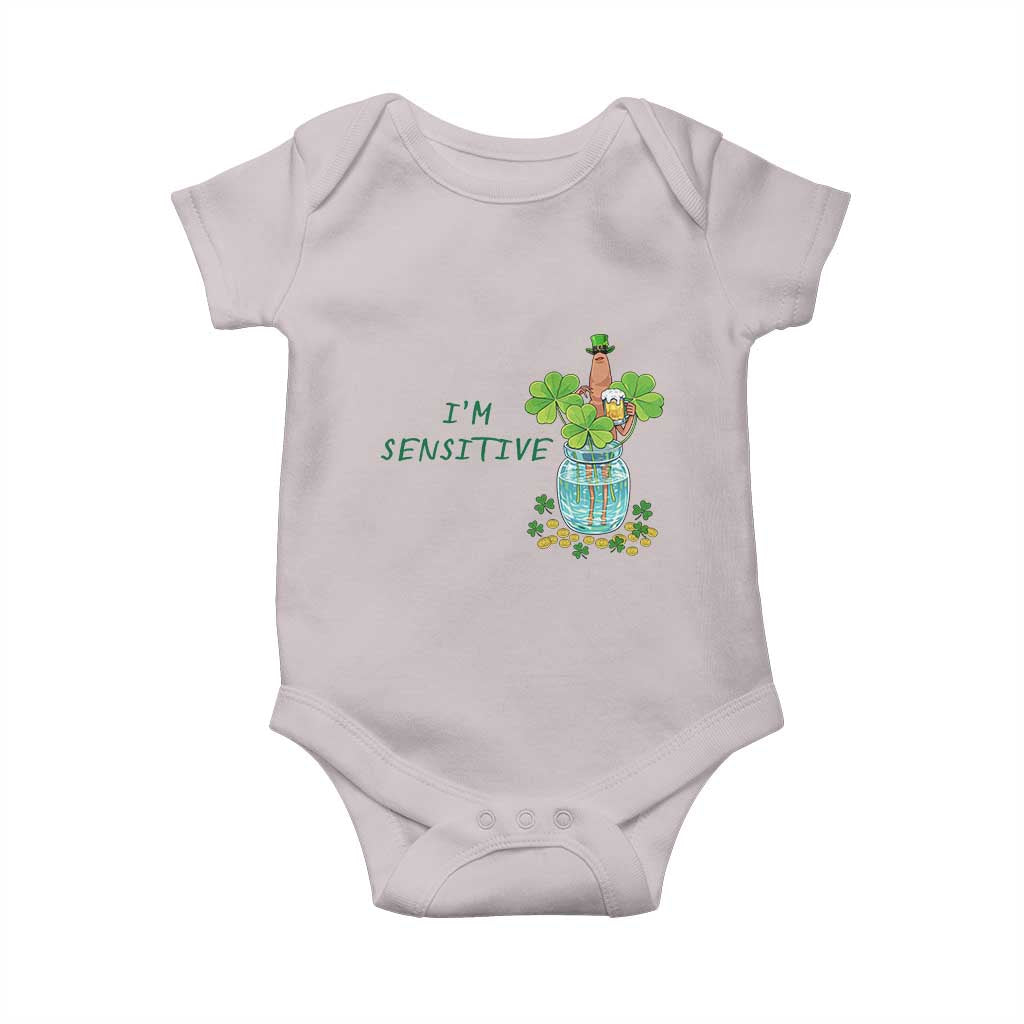 Marcus The Worm St Patricks Day Baby Onesie I'm Sensitive