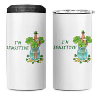Marcus The Worm St Patricks Day 4 in 1 Can Cooler Tumbler I'm Sensitive