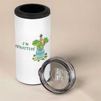 Marcus The Worm St Patricks Day 4 in 1 Can Cooler Tumbler I'm Sensitive