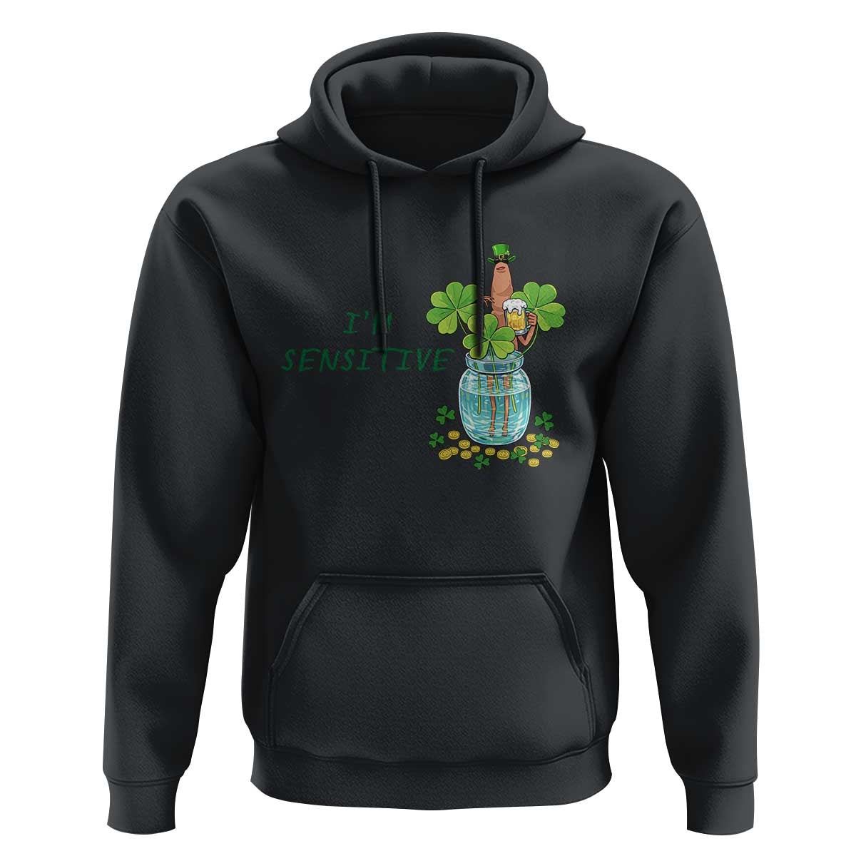 Marcus The Worm St Patricks Day Hoodie I'm Sensitive