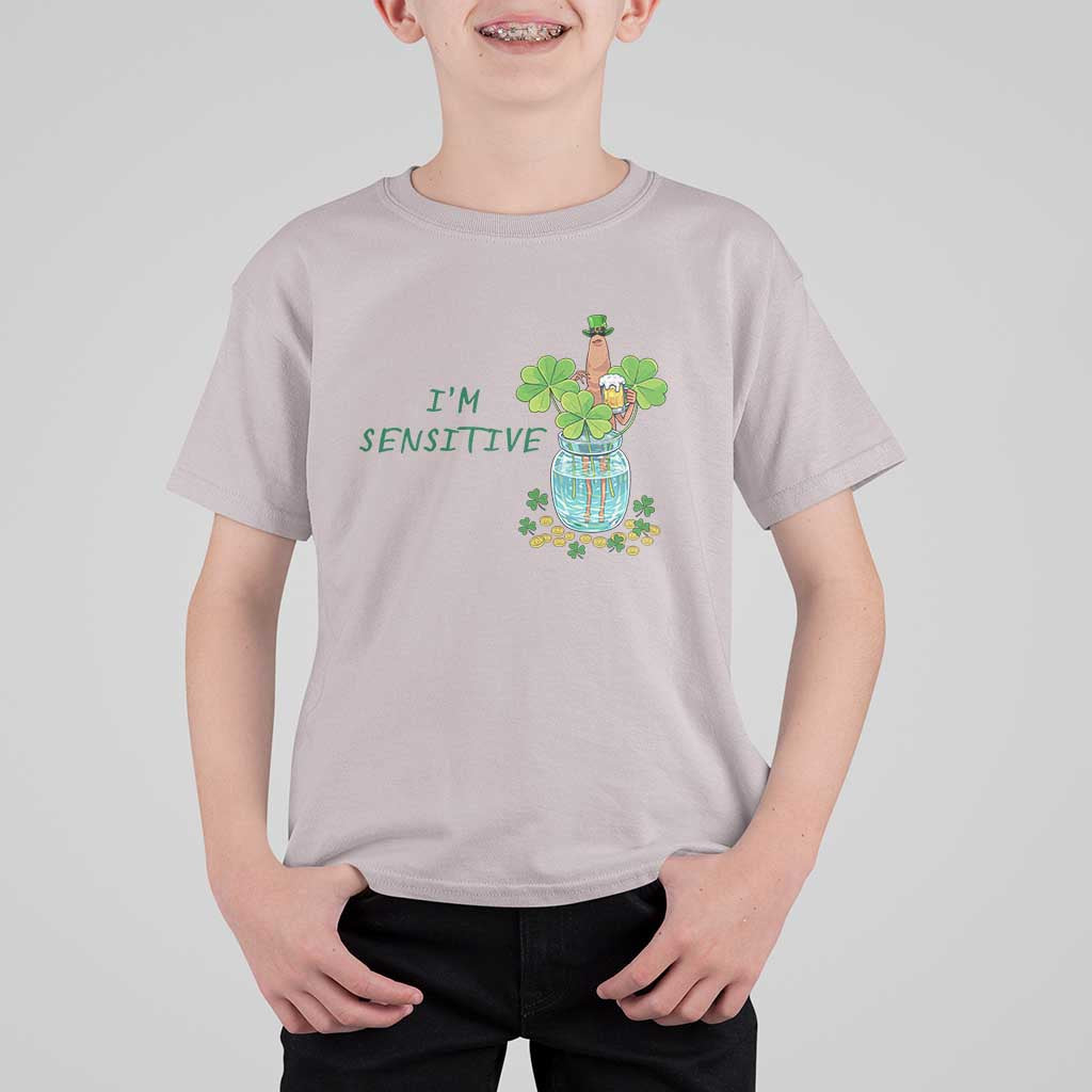 Marcus The Worm St Patricks Day T Shirt For Kid I'm Sensitive