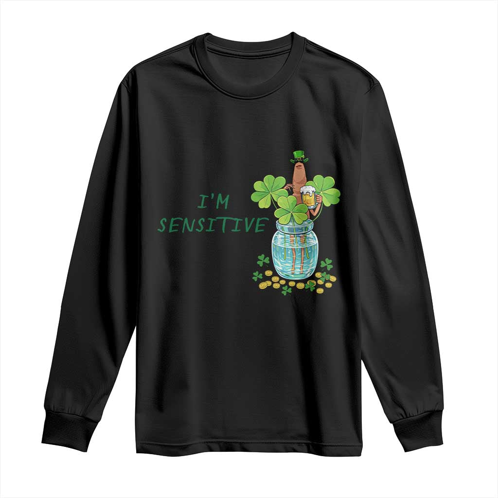 Marcus The Worm St Patricks Day Long Sleeve Shirt I'm Sensitive