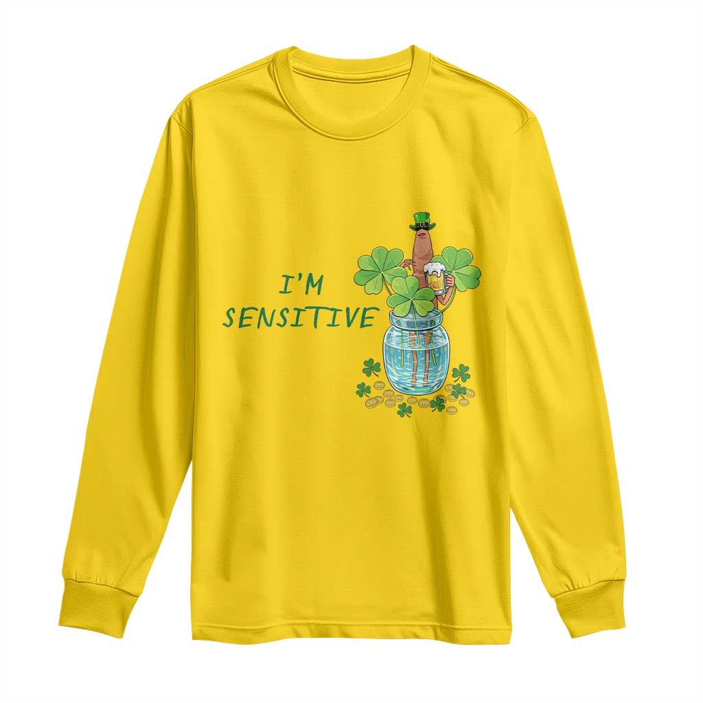 Marcus The Worm St Patricks Day Long Sleeve Shirt I'm Sensitive