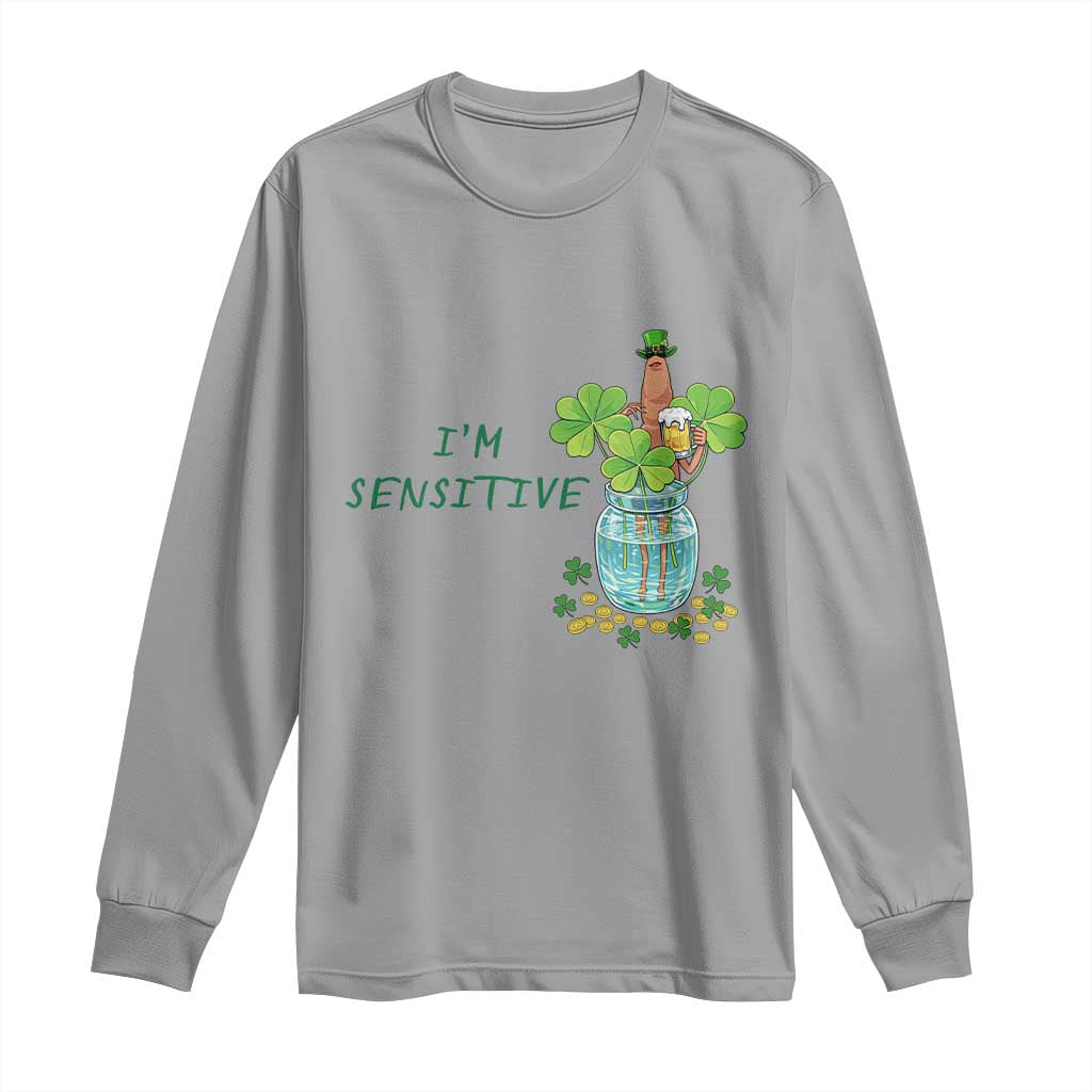 Marcus The Worm St Patricks Day Long Sleeve Shirt I'm Sensitive