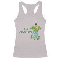 Marcus The Worm St Patricks Day Racerback Tank Top I'm Sensitive