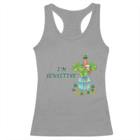 Marcus The Worm St Patricks Day Racerback Tank Top I'm Sensitive
