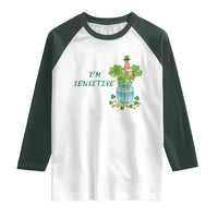 Marcus The Worm St Patricks Day Raglan Shirt I'm Sensitive