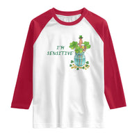 Marcus The Worm St Patricks Day Raglan Shirt I'm Sensitive