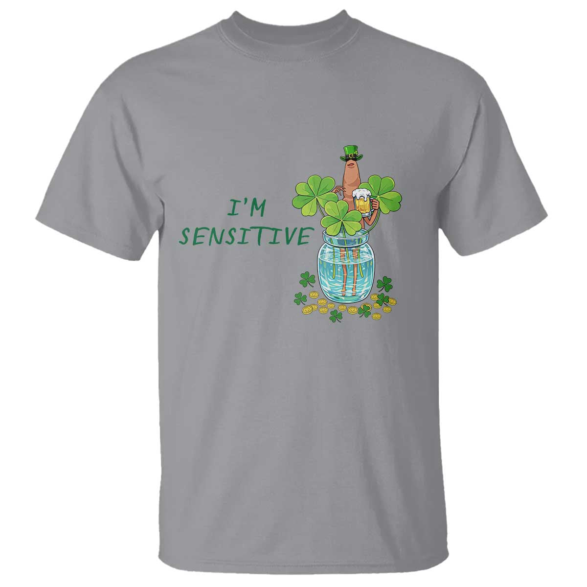 Marcus The Worm St Patricks Day T Shirt I'm Sensitive