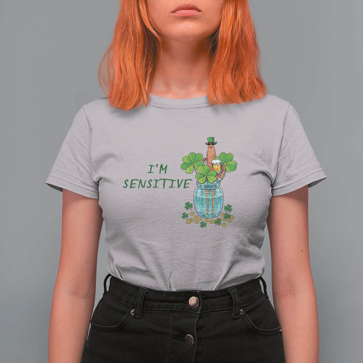 Marcus The Worm St Patricks Day T Shirt For Women I'm Sensitive