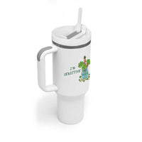 Marcus The Worm St Patricks Day Tumbler With Handle I'm Sensitive