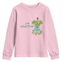 Marcus The Worm St Patricks Day Youth Sweatshirt I'm Sensitive