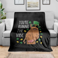 Marcus The Worm St Patricks Day Throw Blanket You're Ruining The Vibe