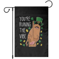 Marcus The Worm St Patricks Day Garden Flag You're Ruining The Vibe