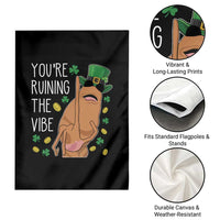 Marcus The Worm St Patricks Day Garden Flag You're Ruining The Vibe