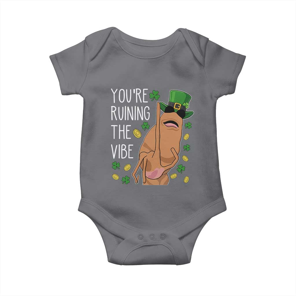 Marcus The Worm St Patricks Day Baby Onesie You're Ruining The Vibe