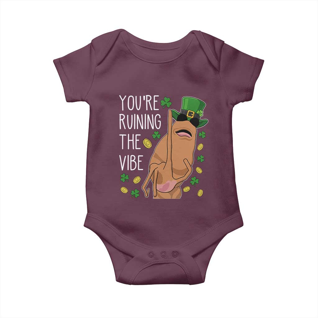 Marcus The Worm St Patricks Day Baby Onesie You're Ruining The Vibe