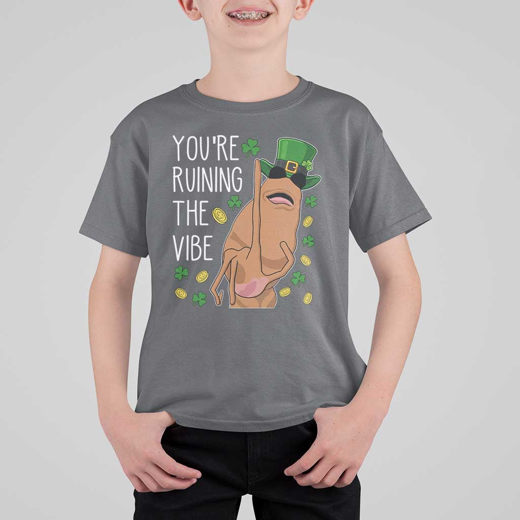 Marcus The Worm St Patricks Day T Shirt For Kid You're Ruining The Vibe