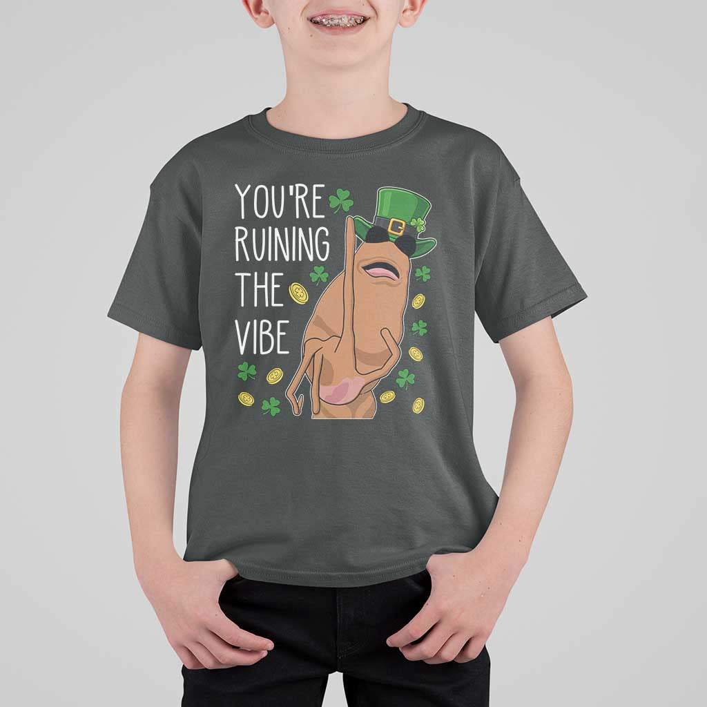 Marcus The Worm St Patricks Day T Shirt For Kid You're Ruining The Vibe