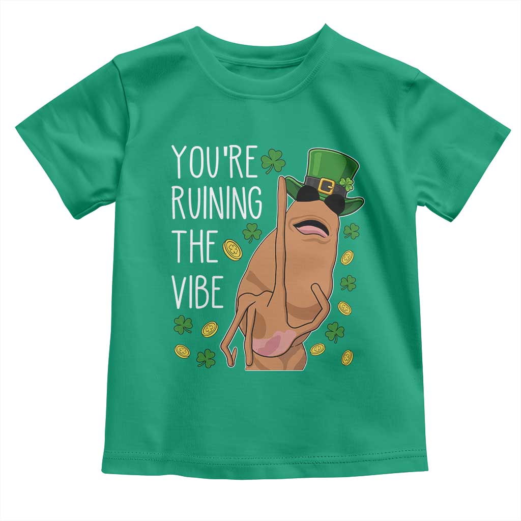 Marcus The Worm St Patricks Day Toddler T Shirt You're Ruining The Vibe