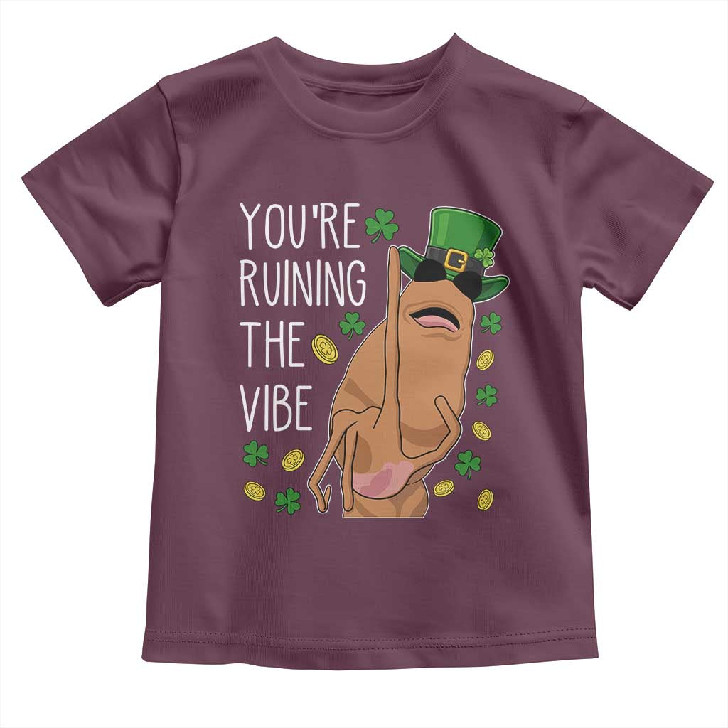 Marcus The Worm St Patricks Day Toddler T Shirt You're Ruining The Vibe