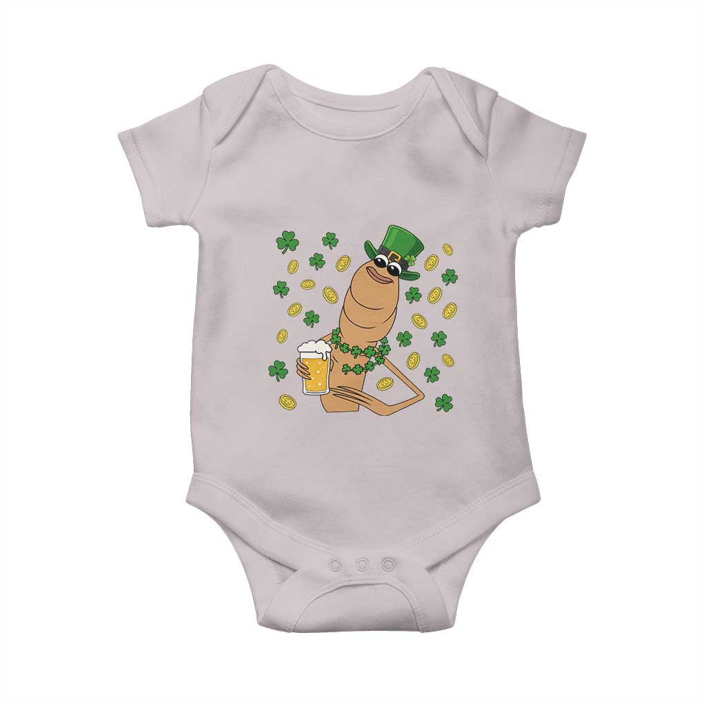 Marcus The Worm St Patricks Day Baby Onesie Funny Drinking Irish Beer Ireland