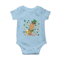 Marcus The Worm St Patricks Day Baby Onesie Funny Drinking Irish Beer Ireland