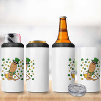 Marcus The Worm St Patricks Day 4 in 1 Can Cooler Tumbler Funny Drinking Irish Beer Ireland