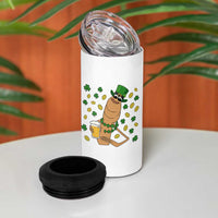 Marcus The Worm St Patricks Day 4 in 1 Can Cooler Tumbler Funny Drinking Irish Beer Ireland