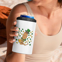 Marcus The Worm St Patricks Day 4 in 1 Can Cooler Tumbler Funny Drinking Irish Beer Ireland