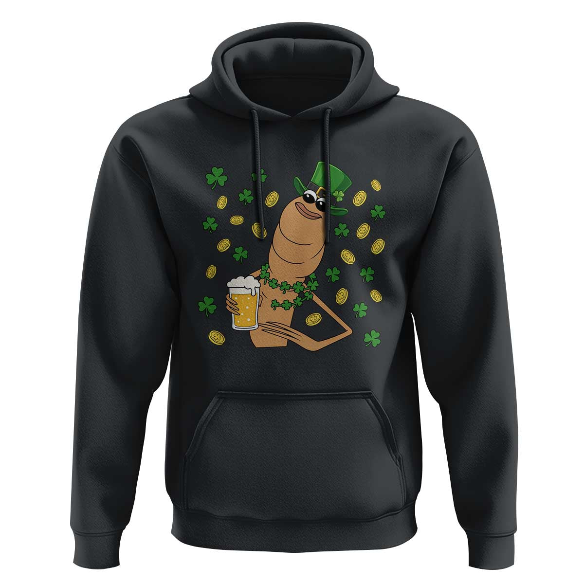 Marcus The Worm St Patricks Day Hoodie Funny Drinking Irish Beer Ireland