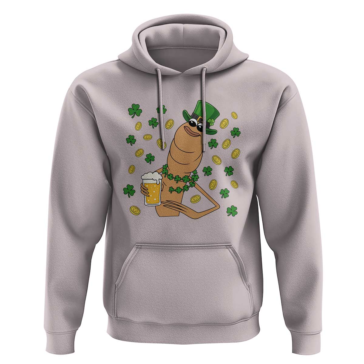 Marcus The Worm St Patricks Day Hoodie Funny Drinking Irish Beer Ireland