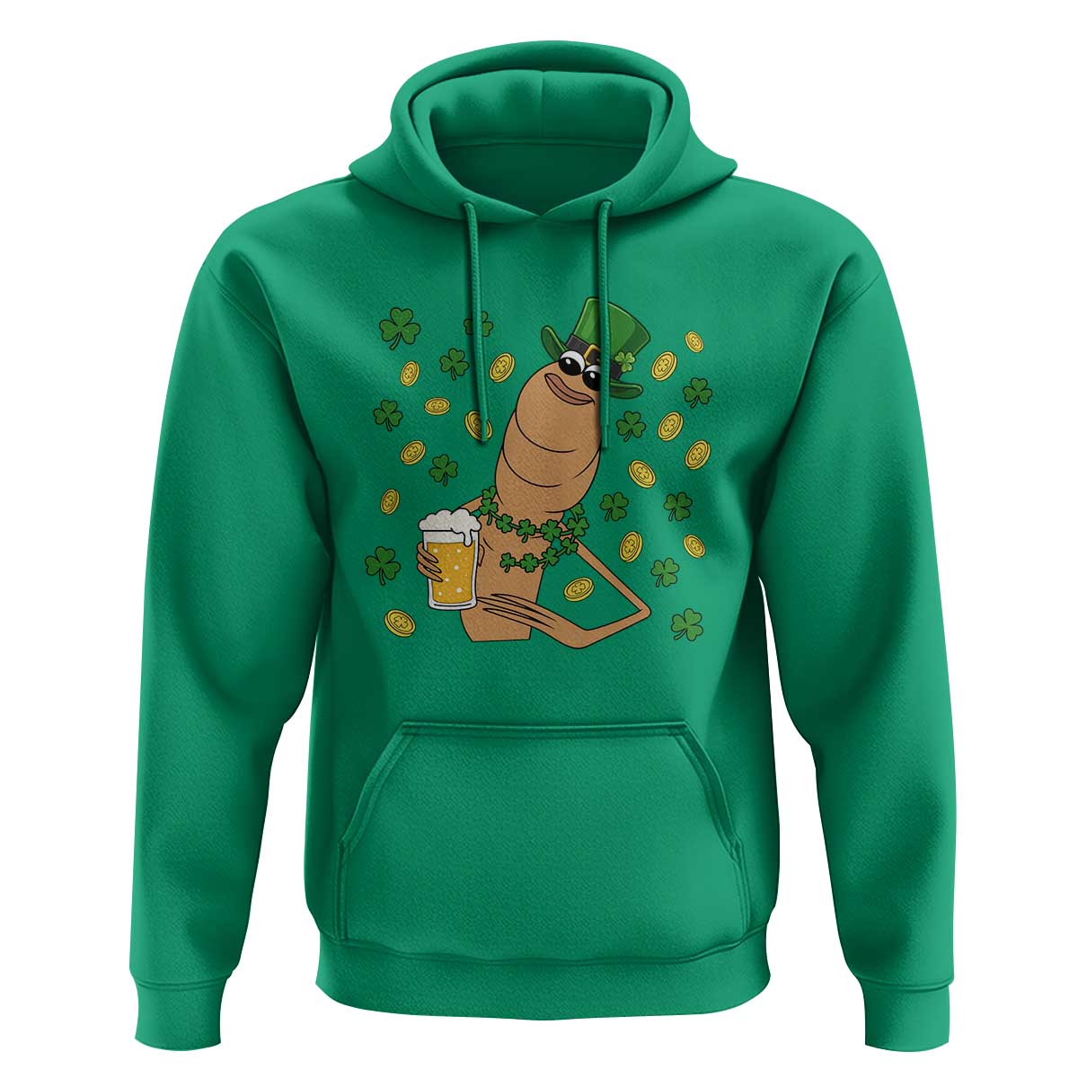 Marcus The Worm St Patricks Day Hoodie Funny Drinking Irish Beer Ireland