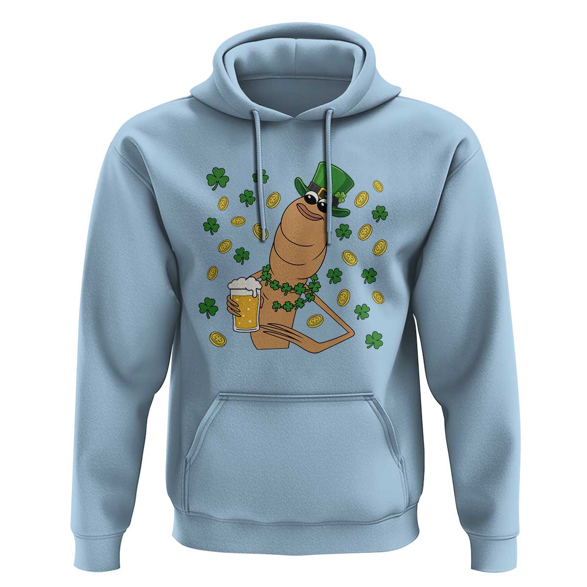 Marcus The Worm St Patricks Day Hoodie Funny Drinking Irish Beer Ireland