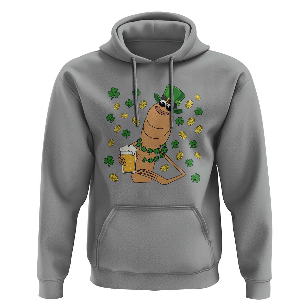 Marcus The Worm St Patricks Day Hoodie Funny Drinking Irish Beer Ireland