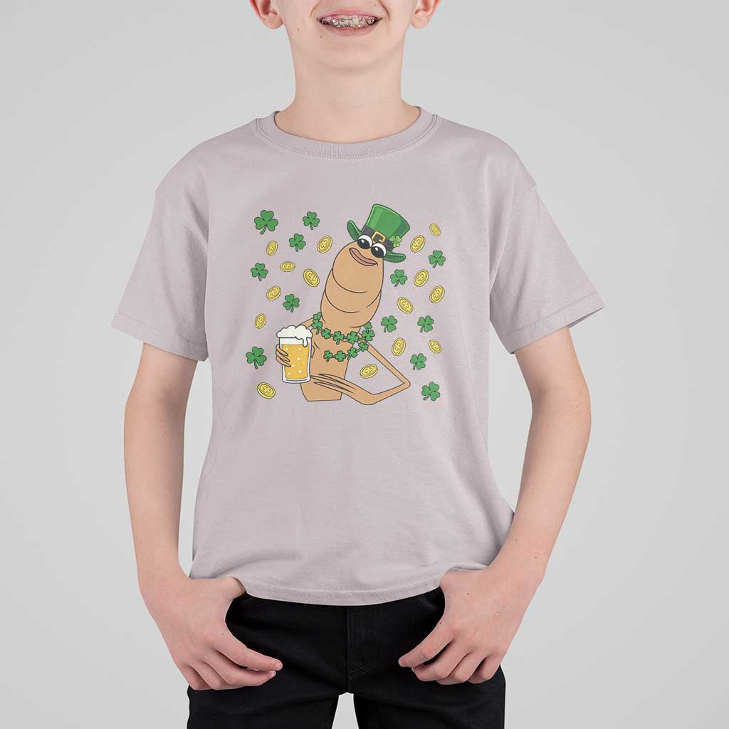 Marcus The Worm St Patricks Day T Shirt For Kid Funny Drinking Irish Beer Ireland