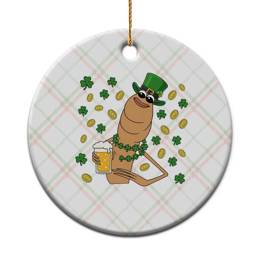Marcus The Worm St Patricks Day Ceramic Ornament Funny Drinking Irish Beer Ireland